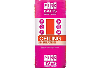 pink batts r5.0 1160mm x 430mm x 220mm 4.0m² ceiling insulation - 8 pack
