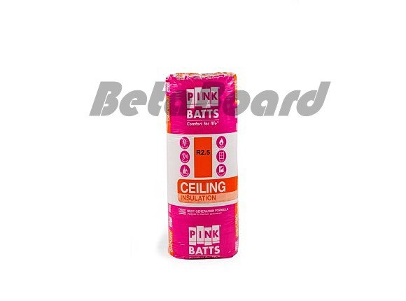 pink batts r2.5 1160mm x 430mm x 130mm 8.0m² ceiling insulation - 16 pack
