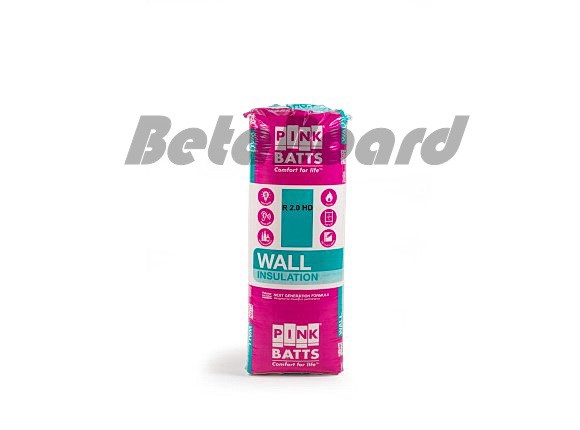 pink batts hd r2.0 1160mm x 430mm x 70mm 6.0m² insulation - 12 pack