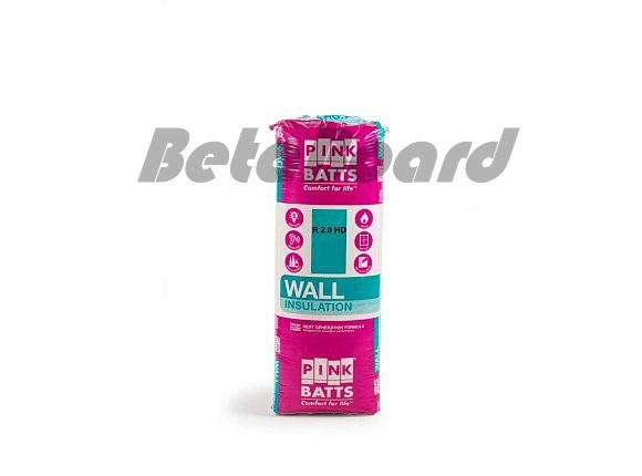 pink batts hd r2.0 1160mm x 430mm x 70mm 6.0m² insulation - 12 pack