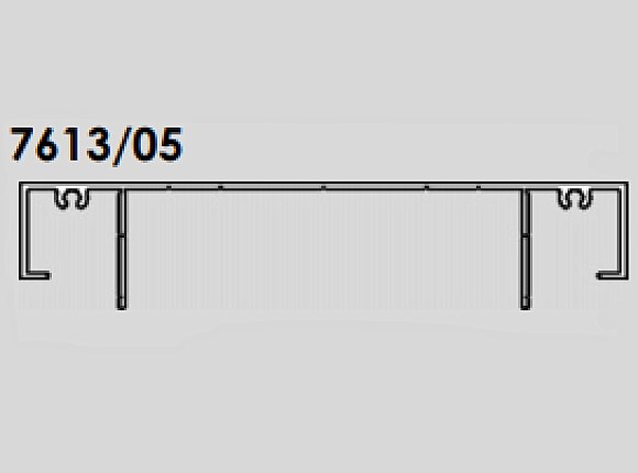 clear anod ion aluminium standard head track to suit 76mm wall and 13mm plasterboard x 3750mm