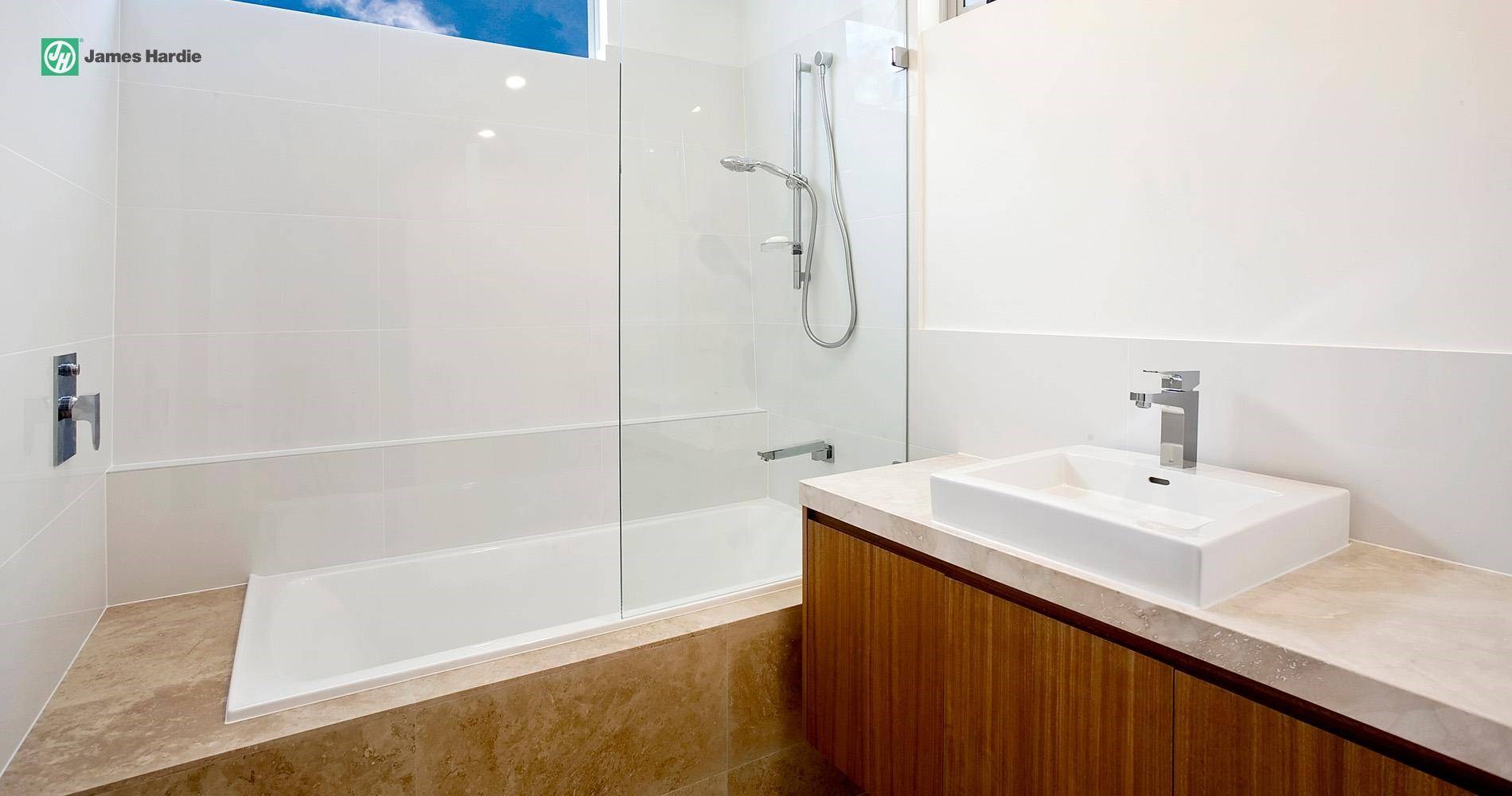 6mm James Hardie Villaboard sheets for lining walls and ceilings.