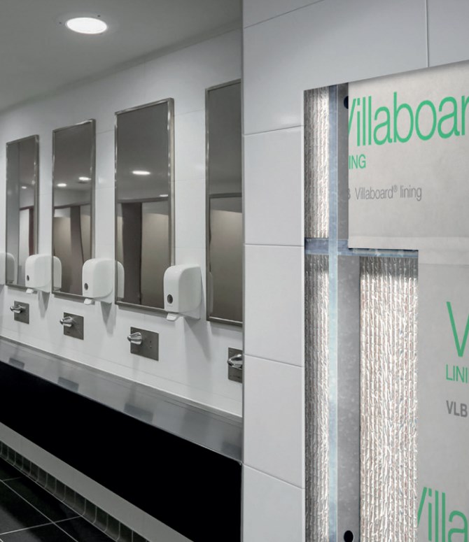 9mm James Hardie Villaboard sheets for lining walls and ceilings.