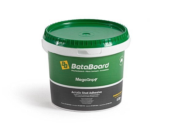 betaboard megagrip acrylic stud adhesive  5.2kg bucket
