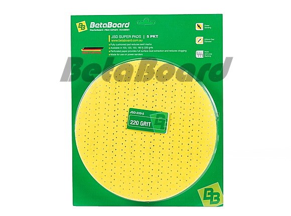 sanding super pad 220grit pack 5
