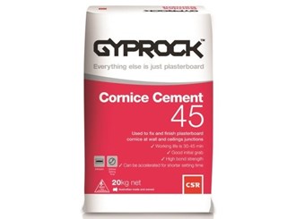 csr gyprock cornice cement 45 minute 20kg bag