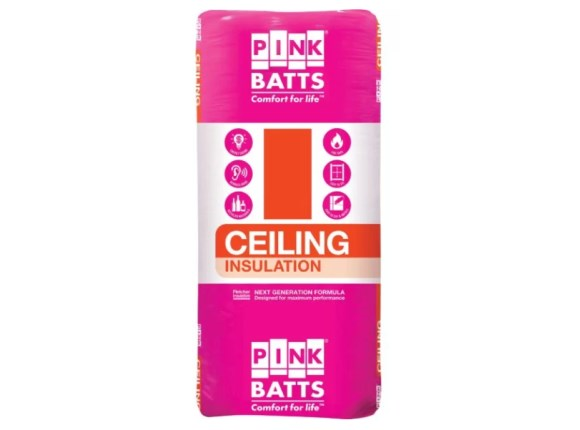 pink batts r6.0 1160mm x 580mm x 250mm 4.04m² ceiling insulation - 6 pack