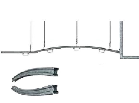 rondo 25mm radiused top cross rail 4800mm
