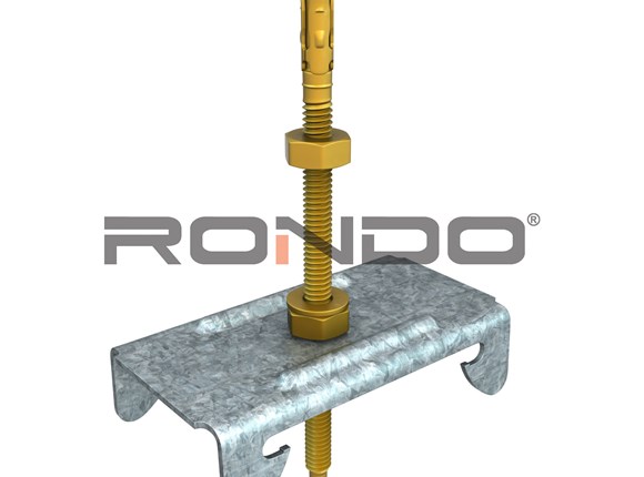 rondo 150mm m6 adjustable anchor bolt furring channel to concrete