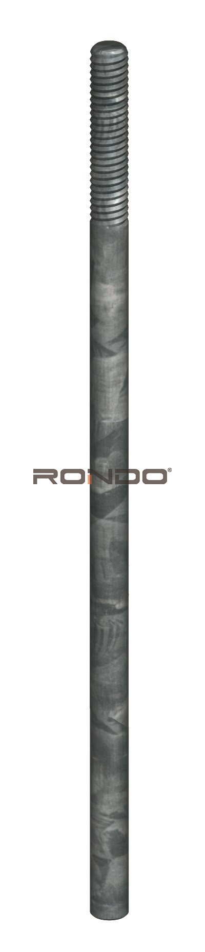 rondo 5mm galvanised suspension rod threaded one end 600mm