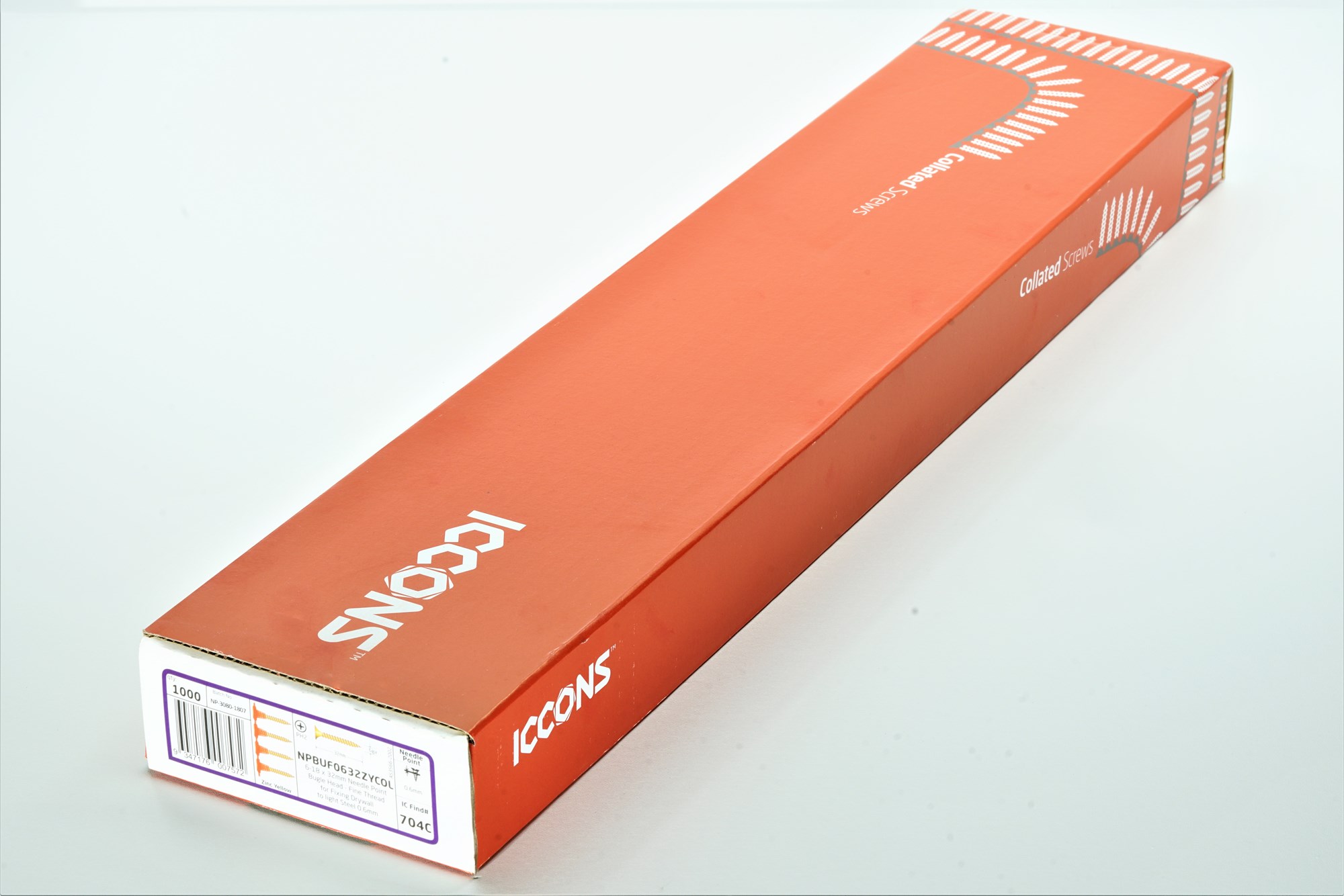 30mm needle point collated screws x 1000