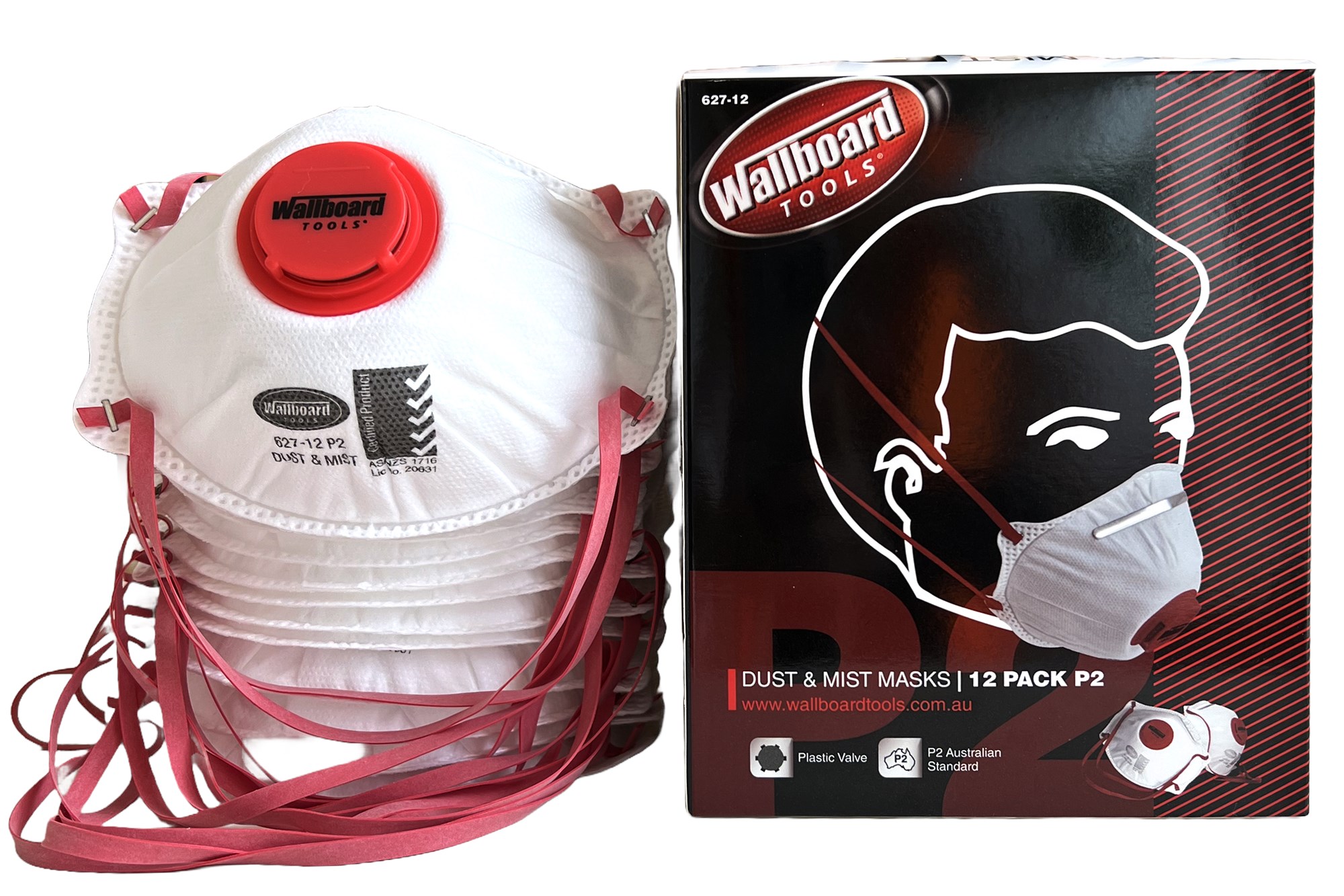 dust mask with valve wallboard - pk 12