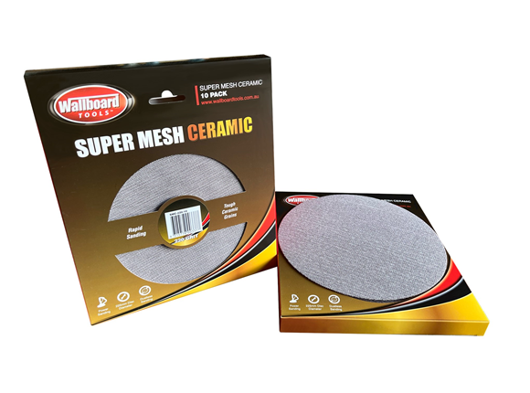 wallboard super mesh ceramic pads 225mm 80grit pack 10